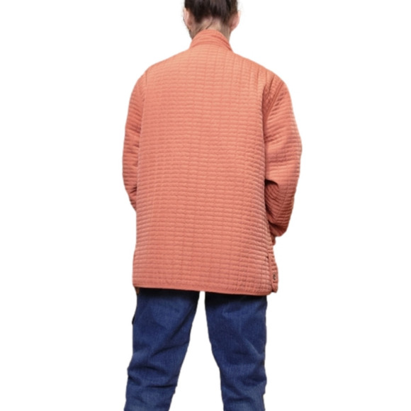 Size XL Quilted spring Jacket Muted Orange color Collared GALLERY - Picture 6 of 16